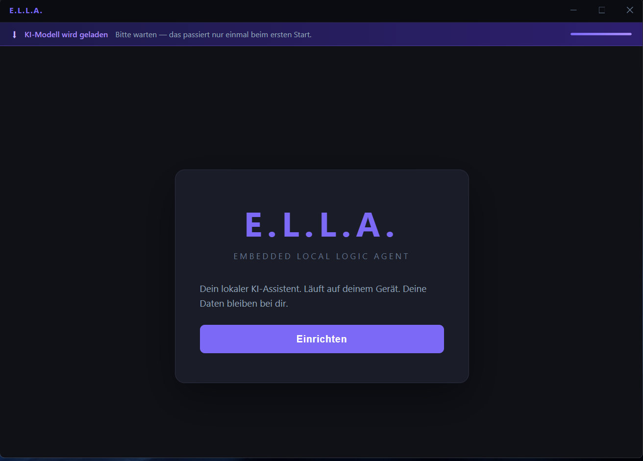E.L.L.A. einrichten